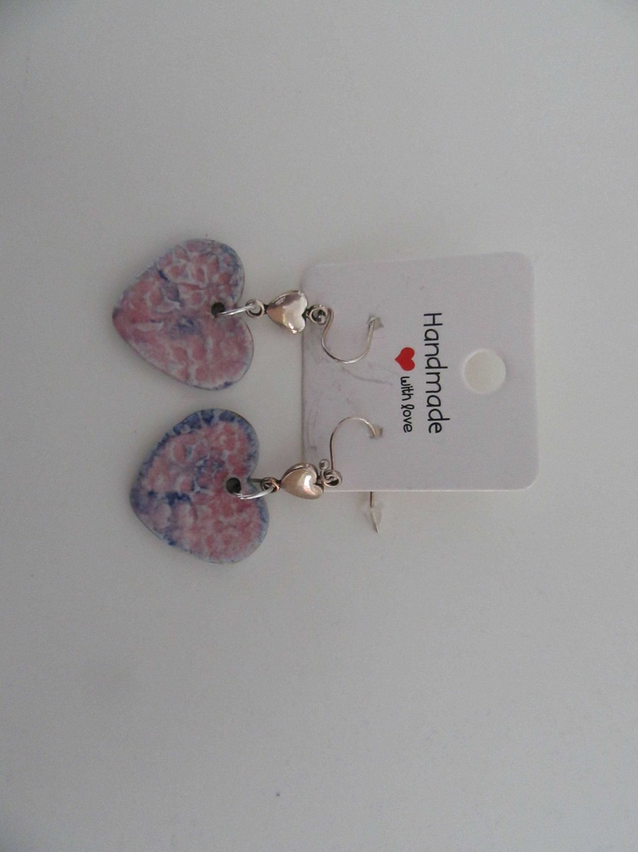 Ceramics & Pottery Down to Earth Ceramics | Ceramic Heart Earrings