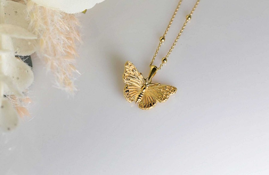 Gifts Amulet of Ashes | Butterfly Necklace - Gold