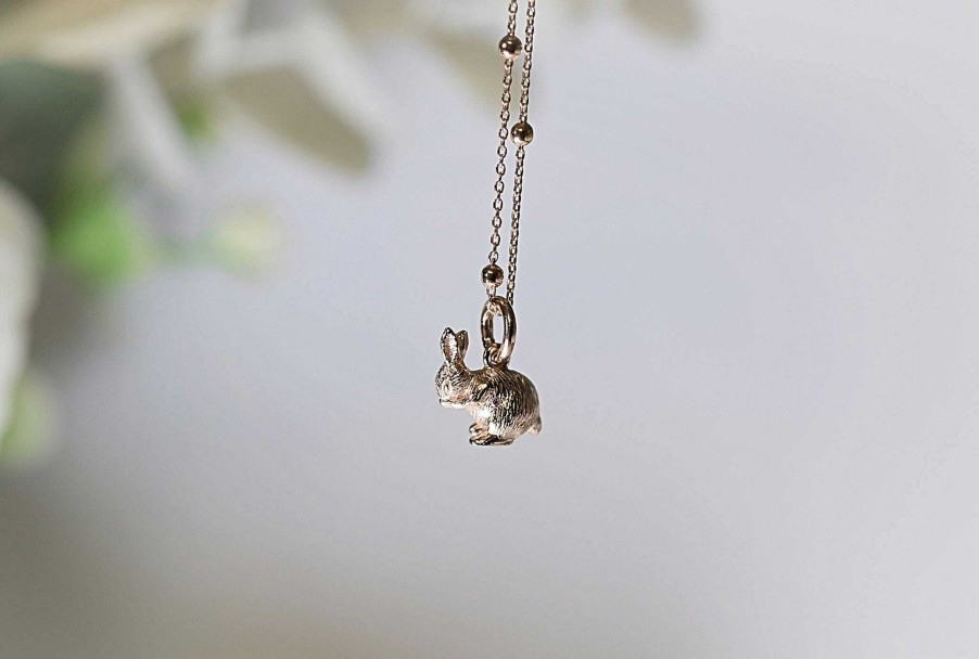 Gifts Amulet of Ashes | Rose Gold Bunny Necklace