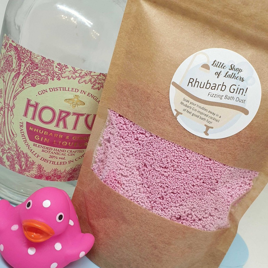 Bath & Body Little Shop of Lathers | Rhubarb Gin Fizzing Bath Dust