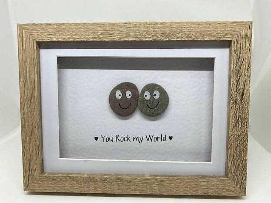 Gifts Pebble Art Design | You Rock My World - Small