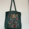 Accessories The Mellors Create | Green Tote Pressed Flower