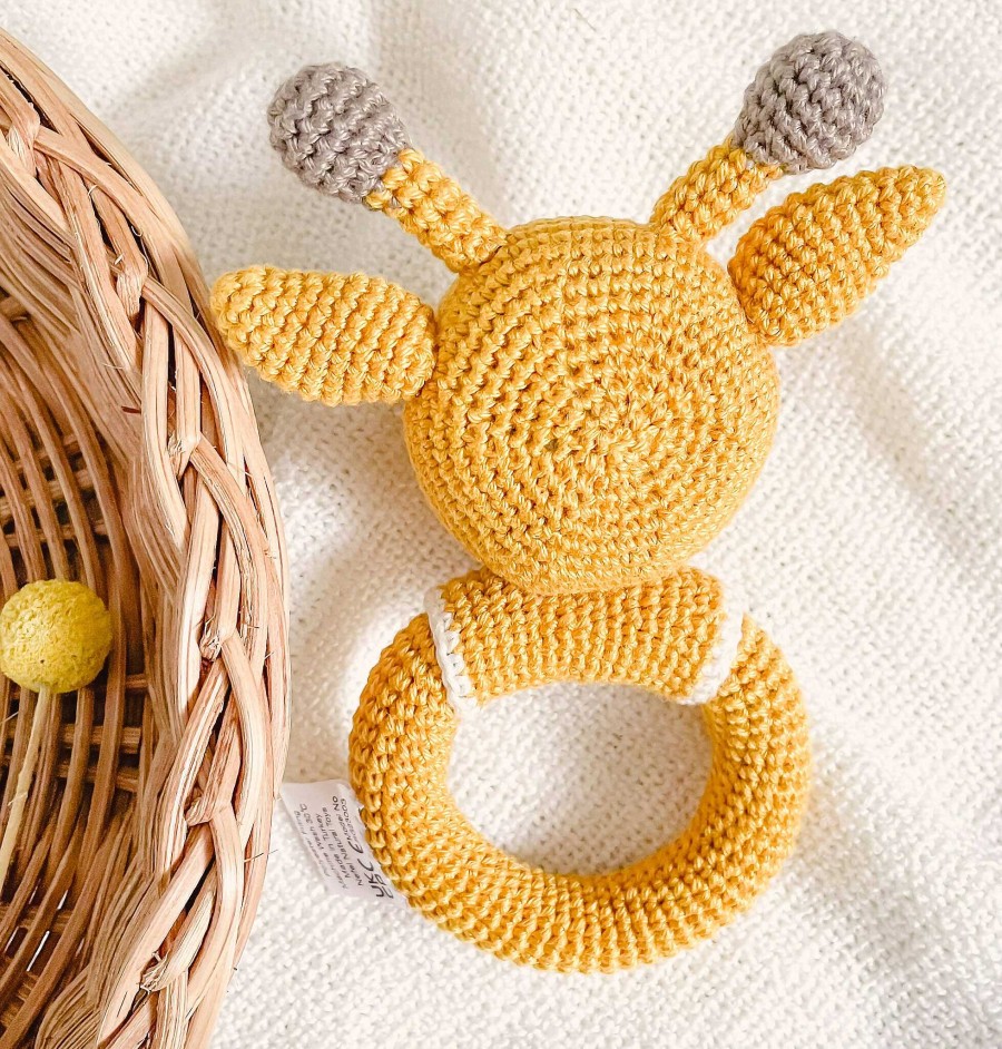 Gifts Miniwhale Studio | Crochet Giraffe Rattle / Ukca-Ce Certified