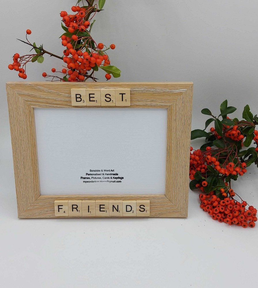 Gifts My Word Art Creations | Best Friends 7 X 5 Scrabble Frame