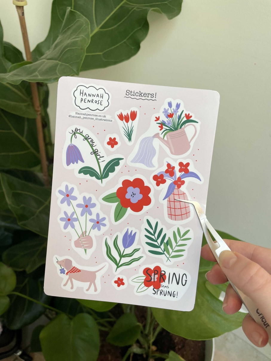 Gifts Hannah Penrose Illustrations | Spring Sticker Sheet