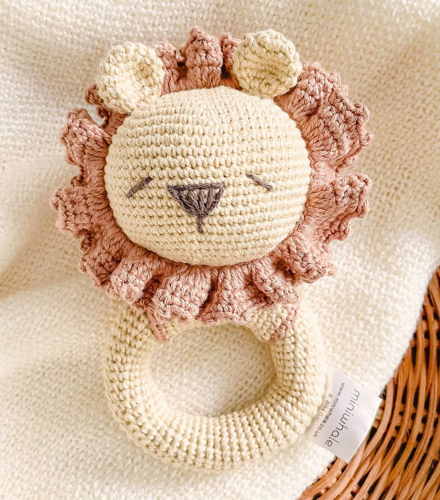 Gifts Miniwhale Studio | Crochet Lion Rattle / Ukca-Ce Certified