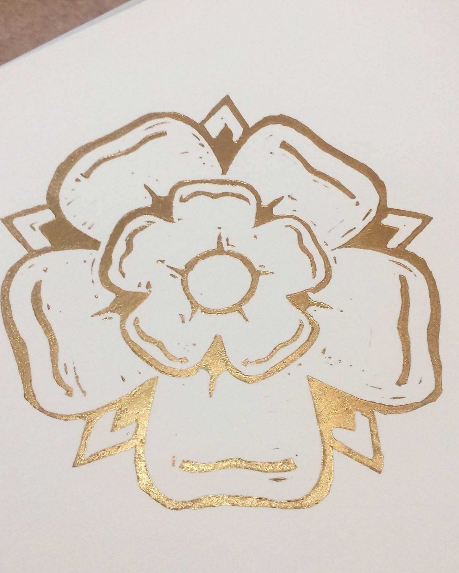 Gifts The Northern Printcess | Yorkshire Rose - Lino Print