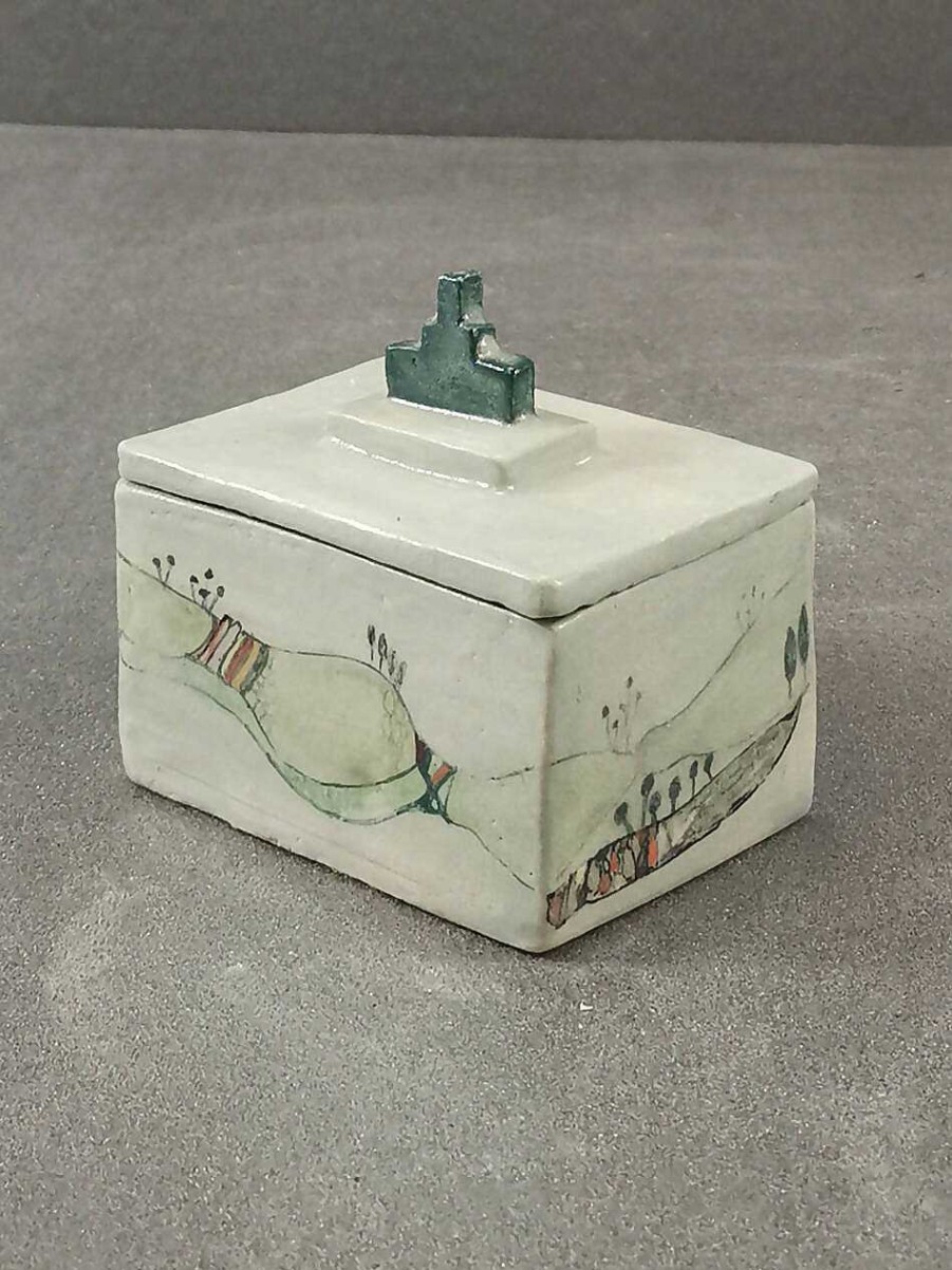 Ceramics & Pottery Kissed Frog Pottery | 0194 Rolling Hills Keepsake Box