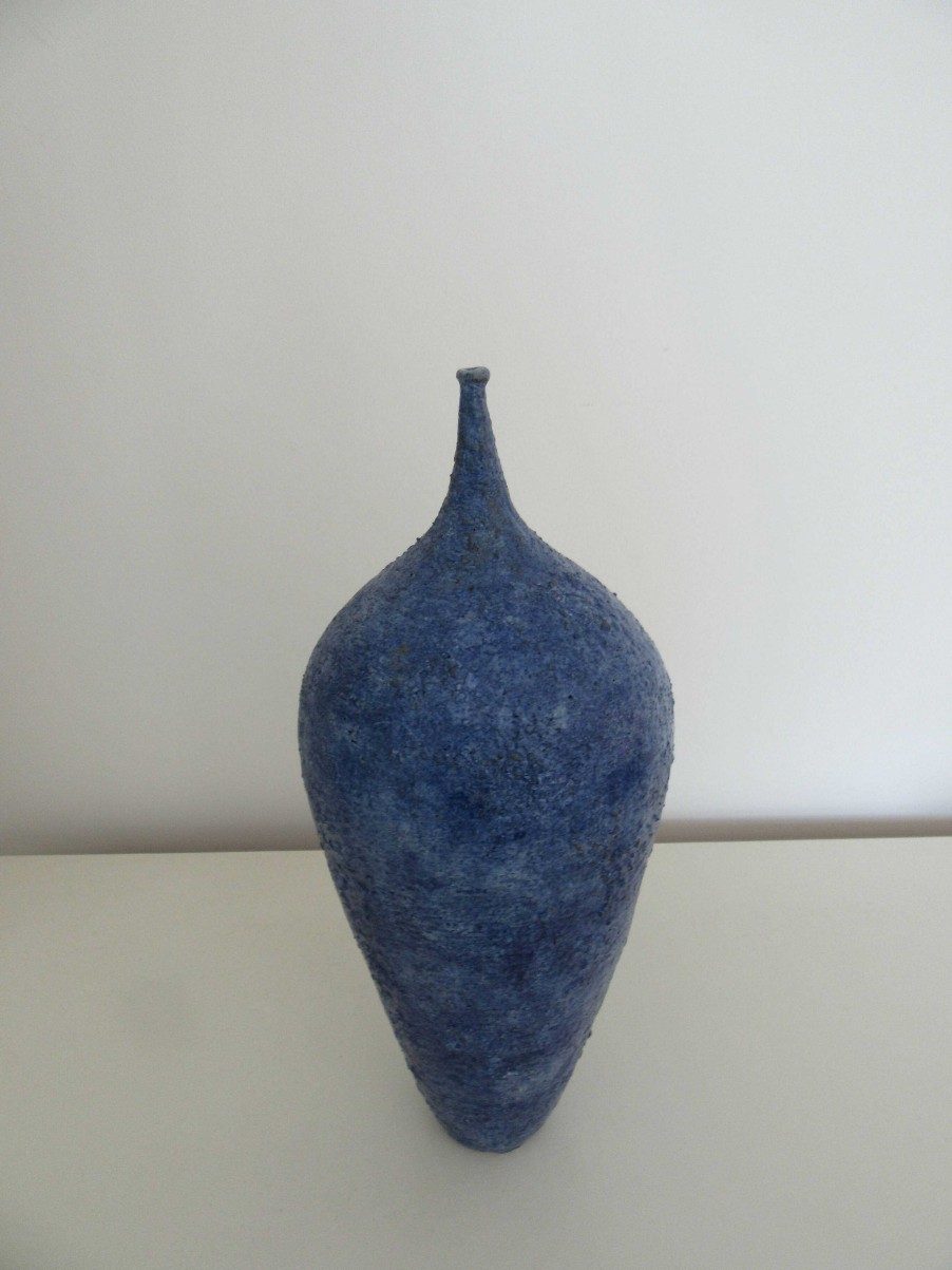 Ceramics & Pottery Down to Earth Ceramics | Blue Grogged Stoneware Bottle