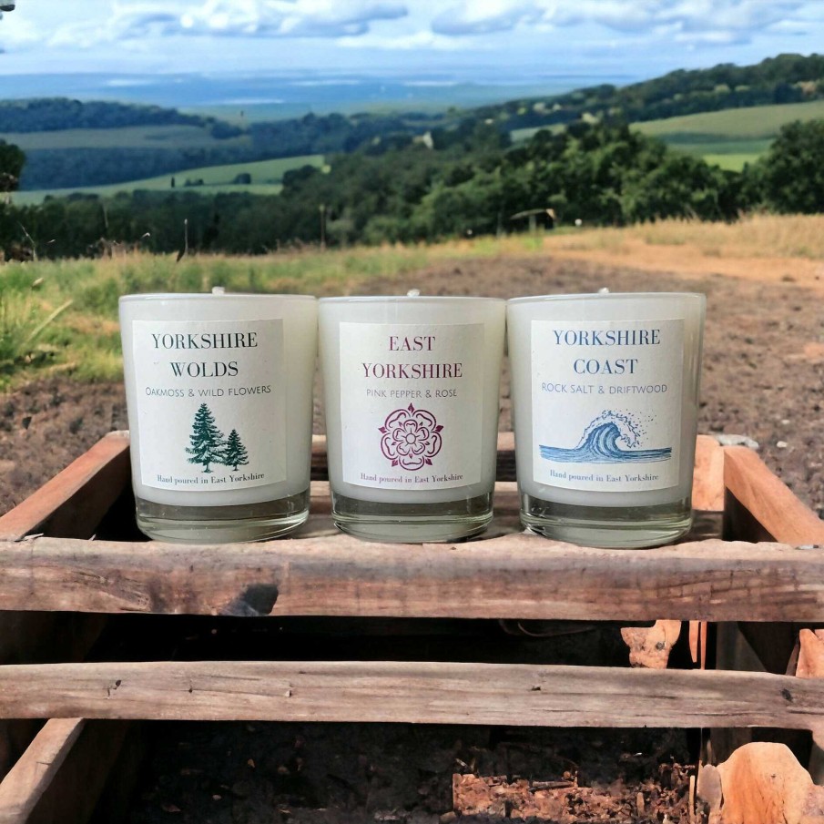 Gifts Edge of the Wolds | Edge Of The Wolds East Yorkshire Scented Candle Collection 3X75G