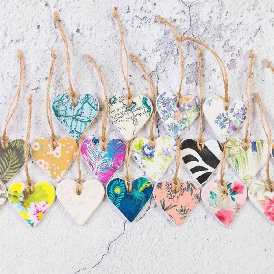 Gifts Cornucopia Clay | Assorted Hearts - Hanging/Magnetic