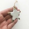 Ceramics & Pottery Clay Blanca - Ceramics | White Star Ornament, With Gold Lustre Tips