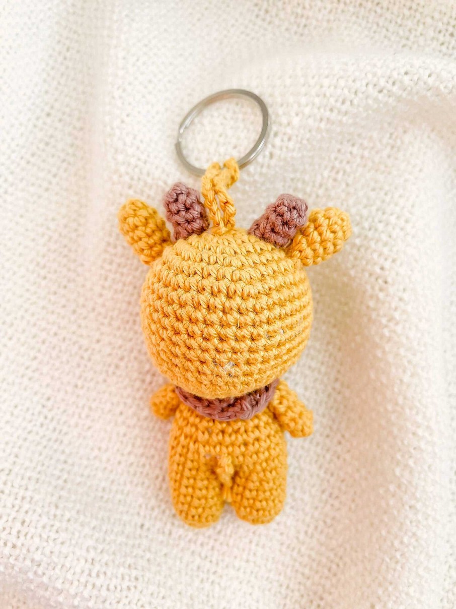 Gifts Miniwhale Studio | Hand-Made Crochet Giraffe Keychain / Ukca-Ce Certified