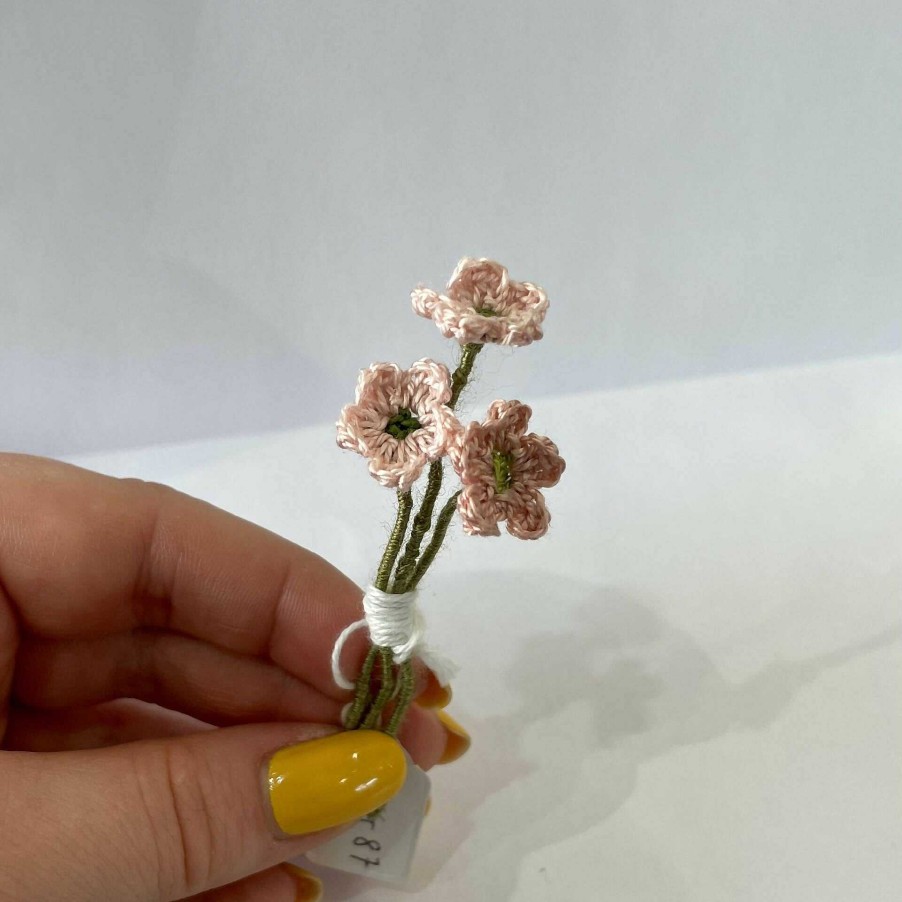 Accessories The Little Yarn Garden | Miniature Crochet Pink Bouquet