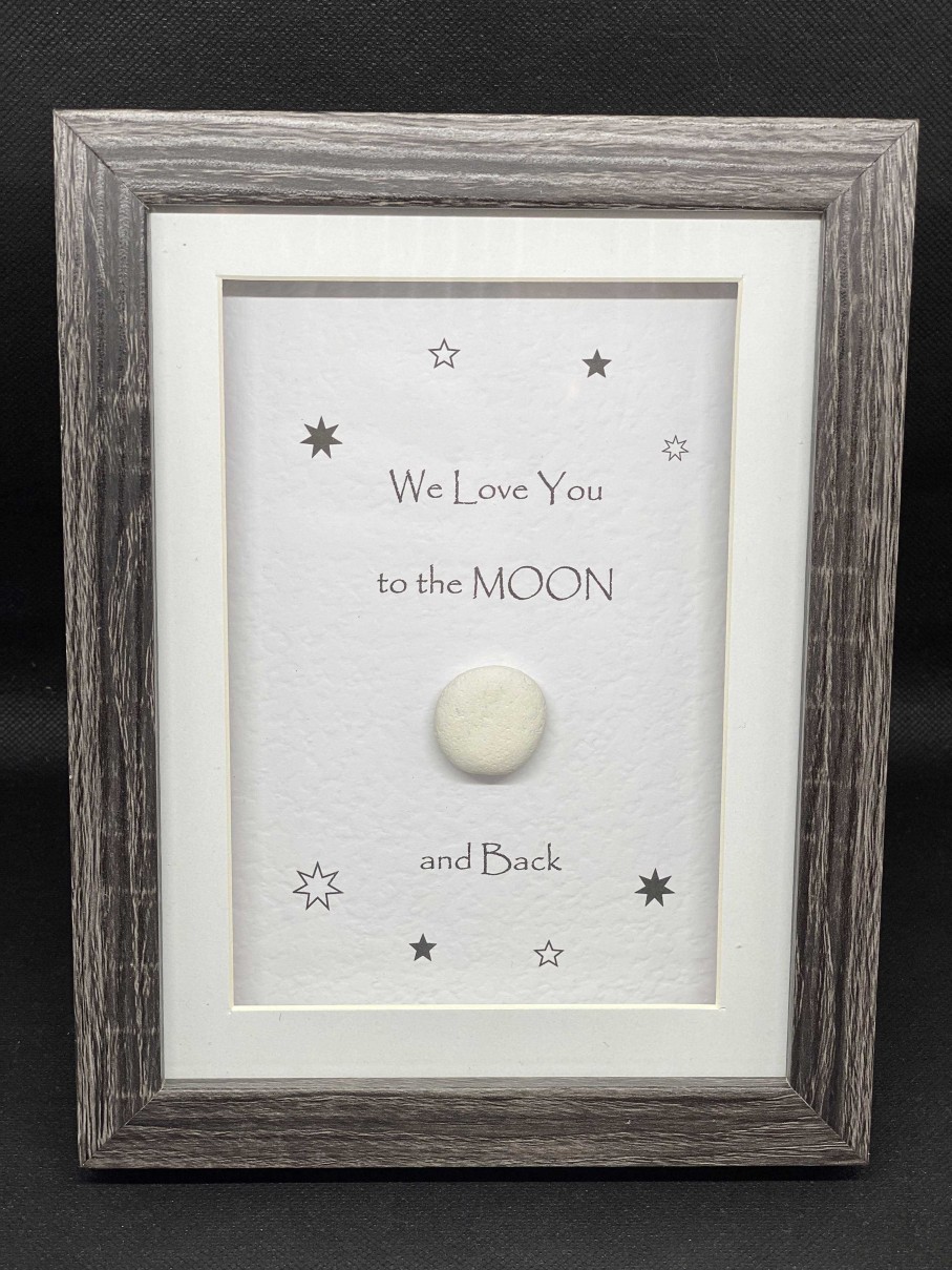 Gifts Pebble Art Design | We Love You To The Moon - Small