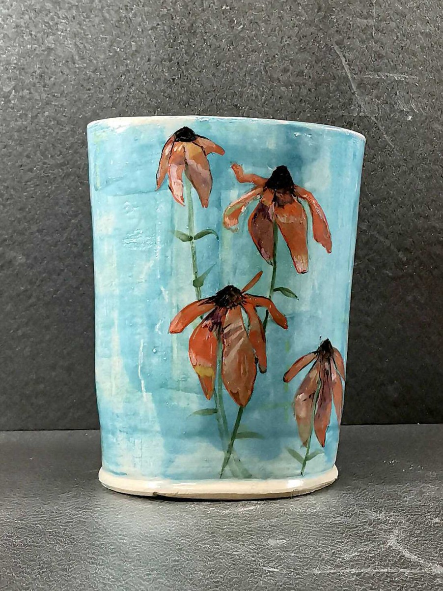 Ceramics & Pottery Kissed Frog Pottery | Flowers In Sun Vase