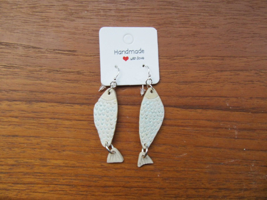 Ceramics & Pottery Down to Earth Ceramics | Ceramic Fish Earrings