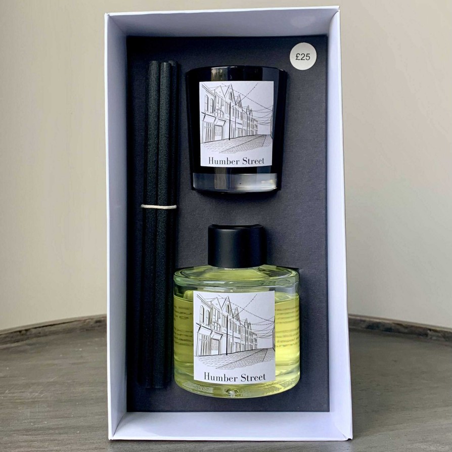 Gifts Edge of the Wolds | Humber Street Plum & Rhubarb Candle & Diffuser Gift Set 75G/100Ml