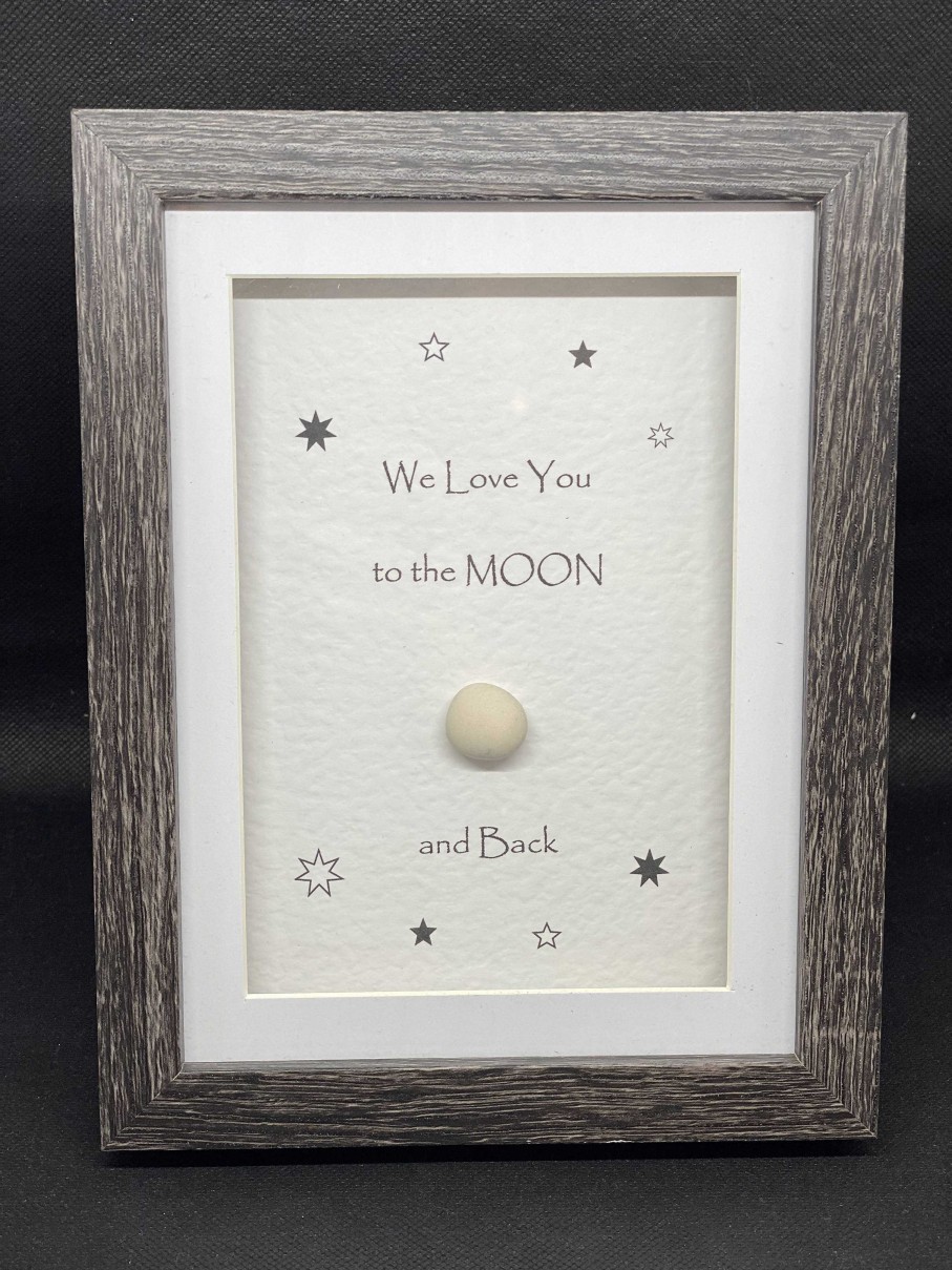 Gifts Pebble Art Design | We Love You To The Moon - Small