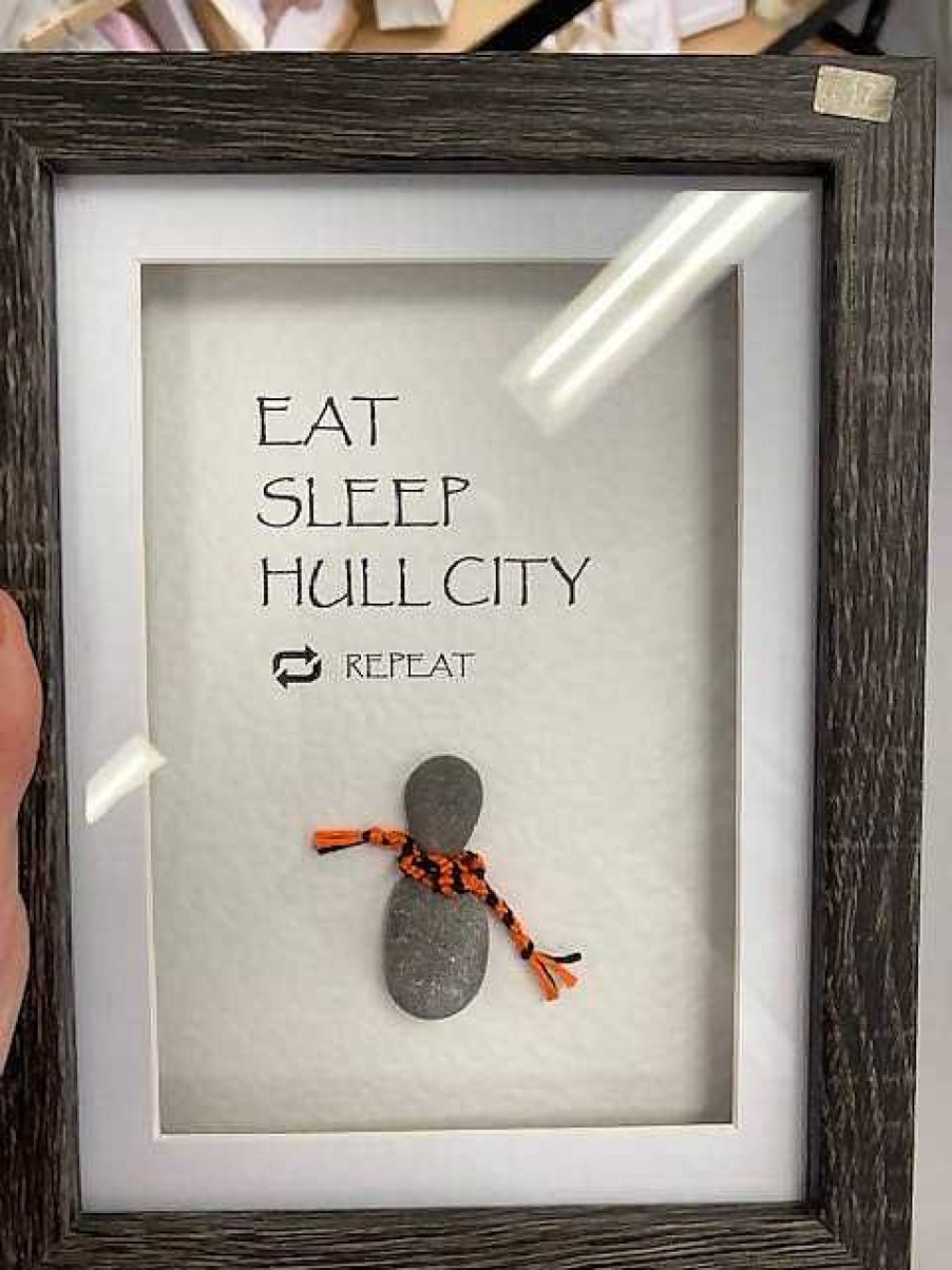 Gifts Pebble Art Design | Eat Sleep Hull City Football - Small