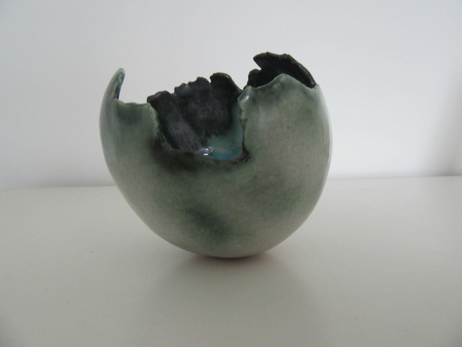 Ceramics & Pottery Down to Earth Ceramics | Green Rocking Rockpool Pot