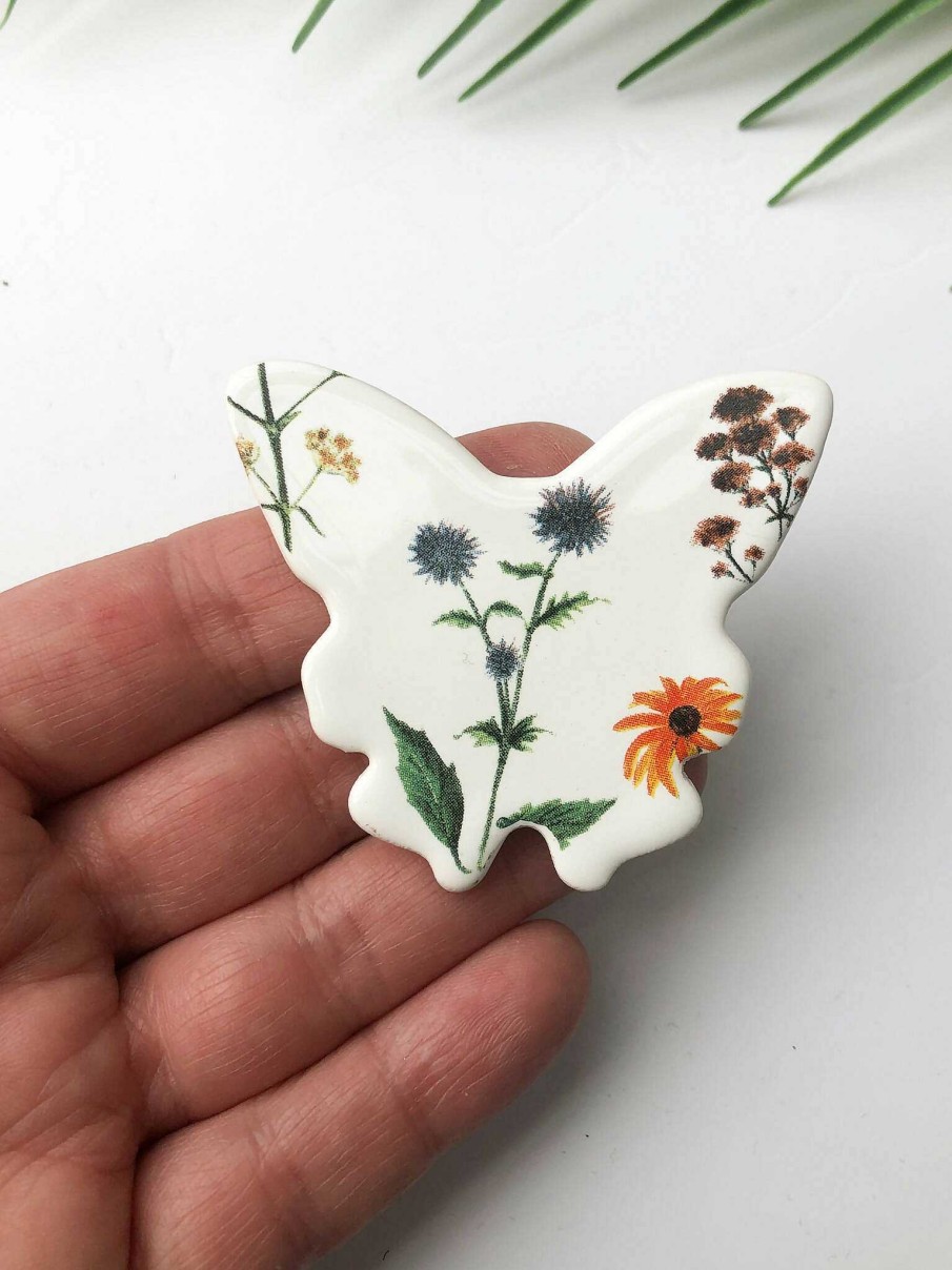 Gifts Clay Blanca - Ceramics | Butterfly Broach