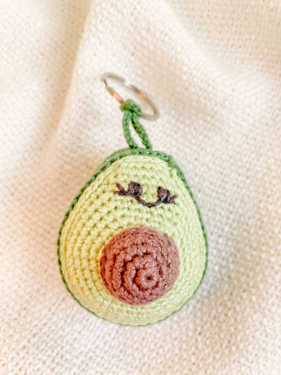 Gifts Miniwhale Studio | Hand-Made Crochet Avocado Keychain / Ukca-Ce Certified