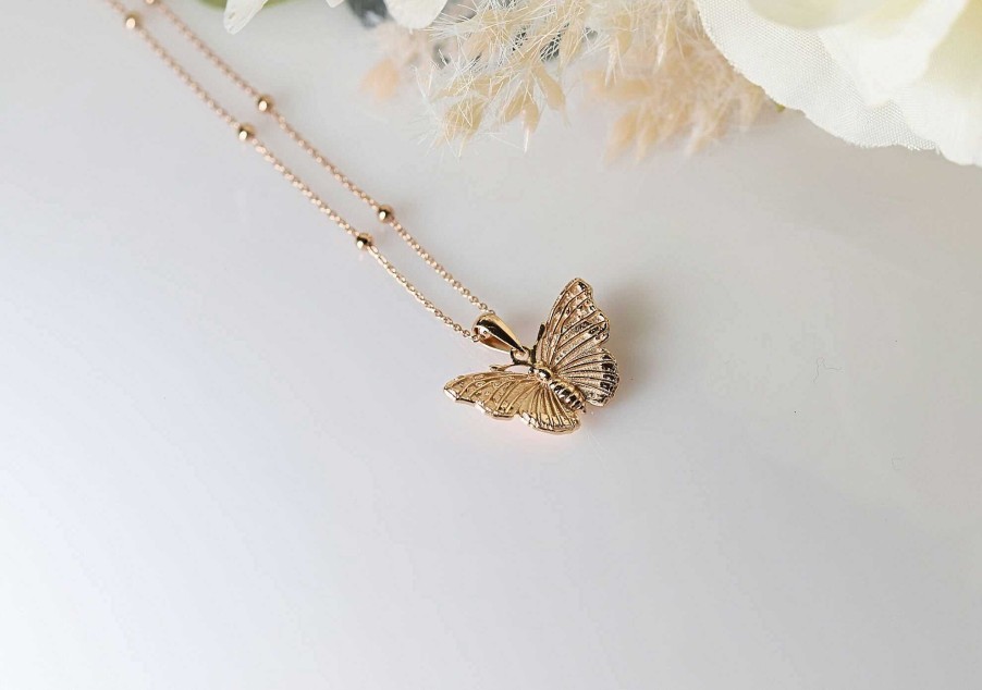 Gifts Amulet of Ashes | Butterfly Necklace - Rose Gold