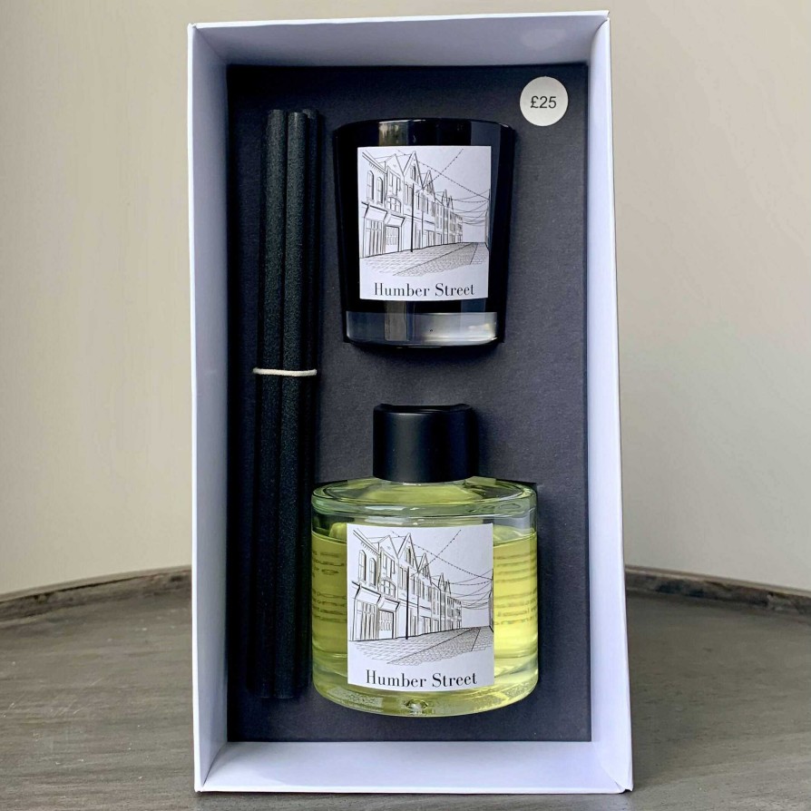 Gifts Edge of the Wolds | Humber Street Plum & Rhubarb Candle & Diffuser Gift Set 75G/100Ml