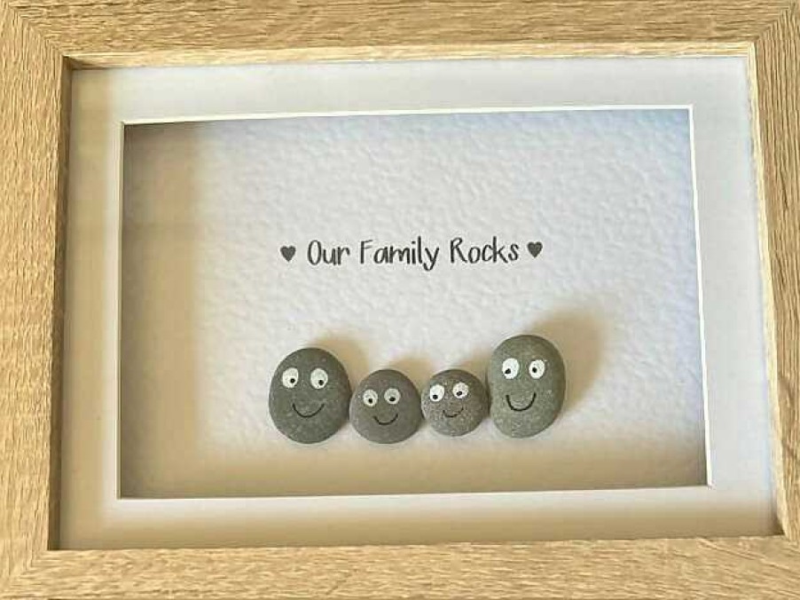 Gifts Pebble Art Design | Our Family Rocks With Pebble Faces - Small