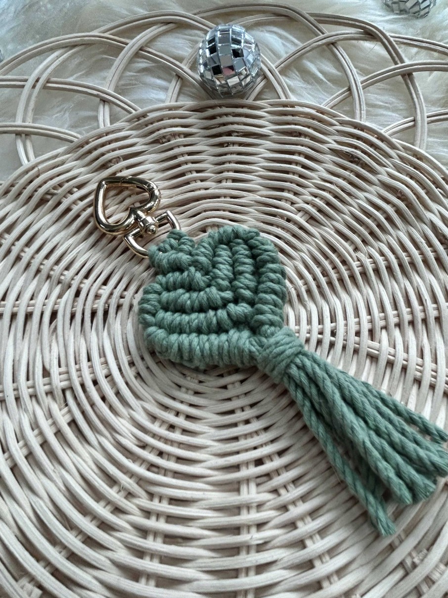 Accessories Loppys Lock Up | Heart Keychain-Eucalyptus