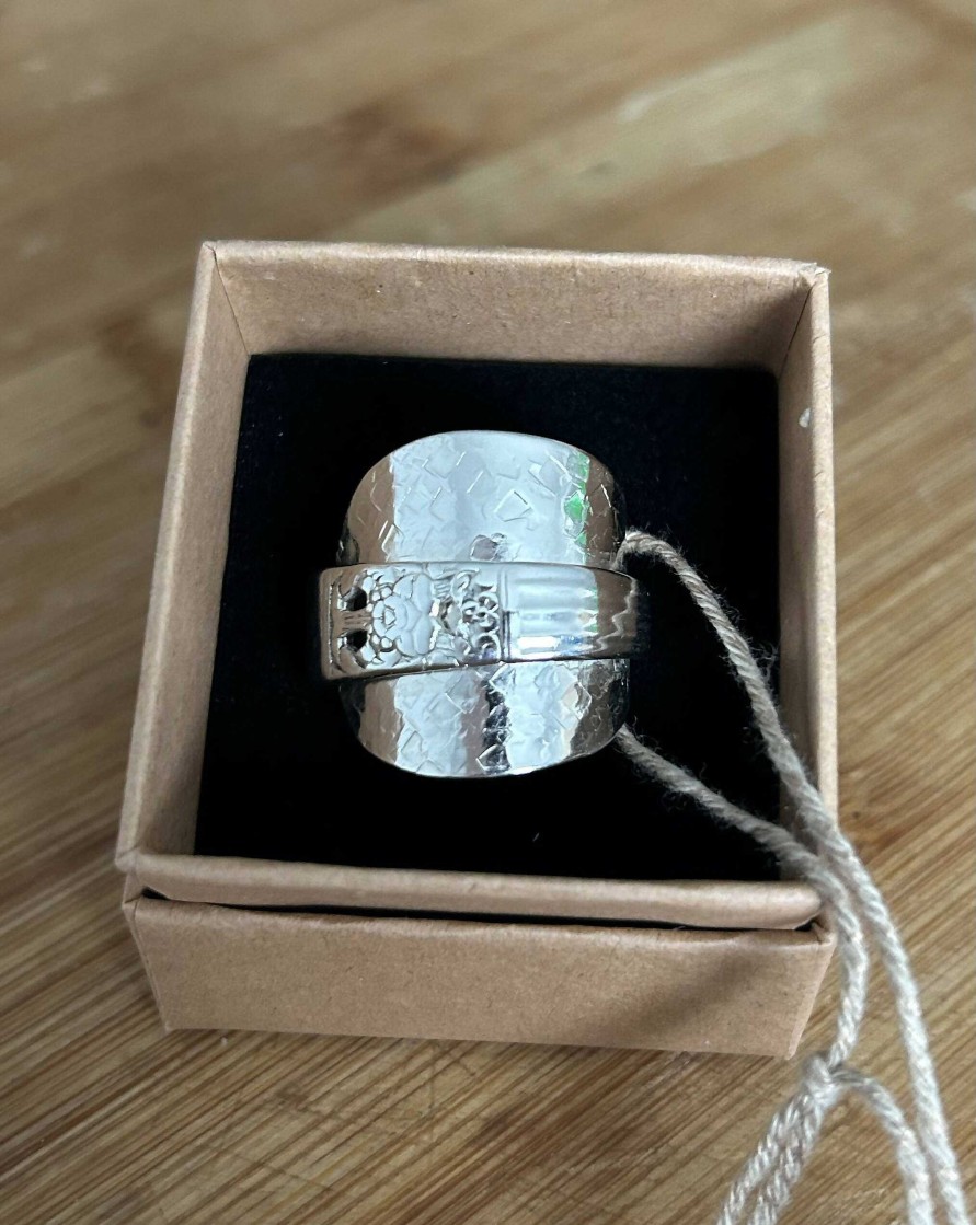 Gifts Lilah J Jewellery | Detail Square Texture Ring