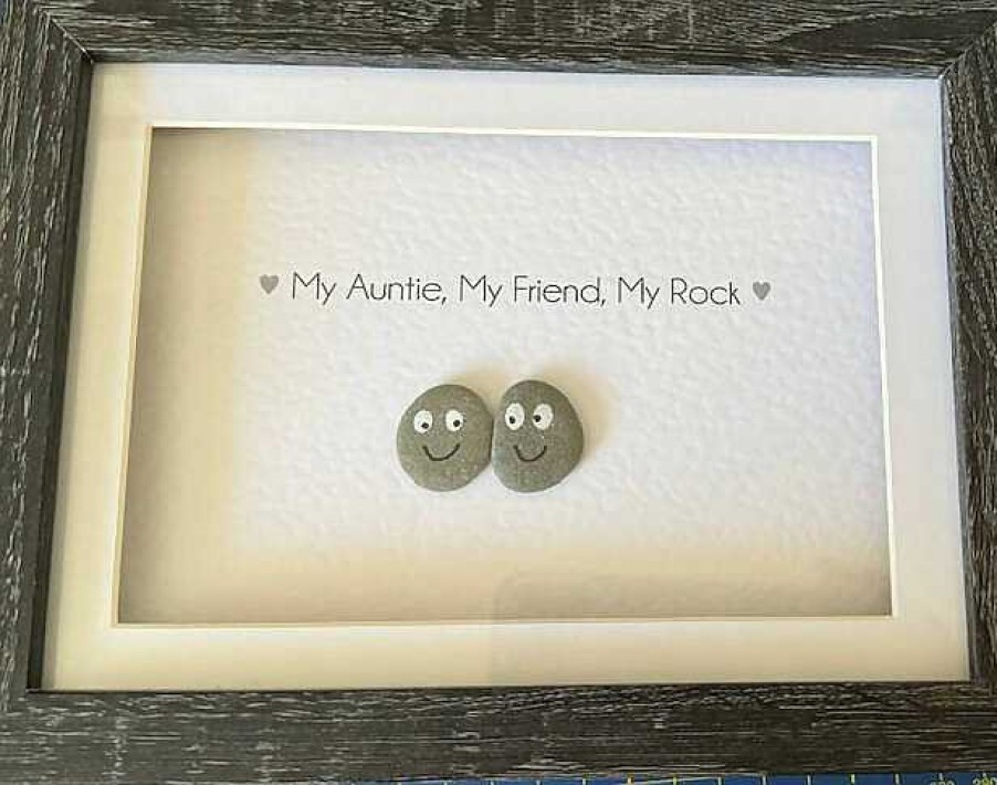 Gifts Pebble Art Design | My Auntie/Aunty, My Friend, My Rock Faces- Small