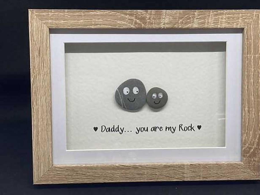 Gifts Pebble Art Design | Daddy / Dad You Are Our / My Rock - Small