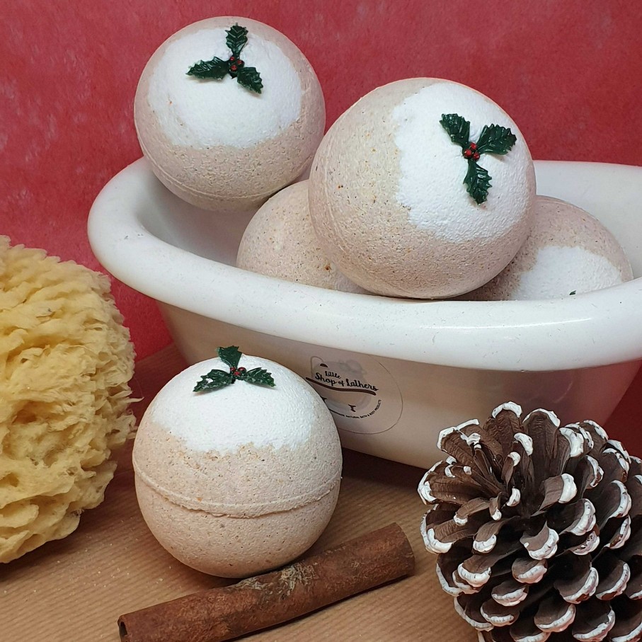 Gifts Little Shop of Lathers | Christmas Pudding Bath Bomb