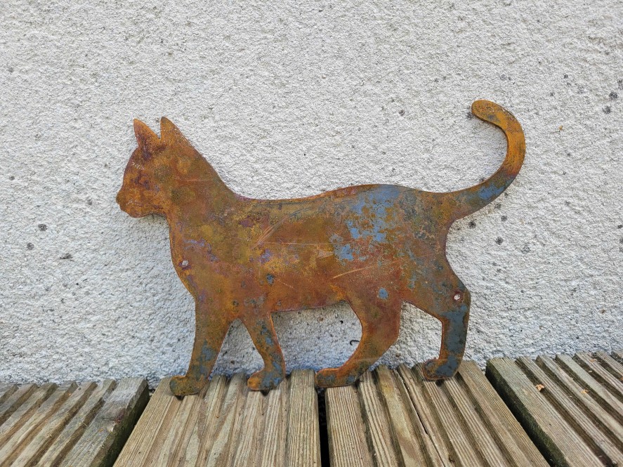 Gifts Westfield Oak Design | Rusty Metal Cat