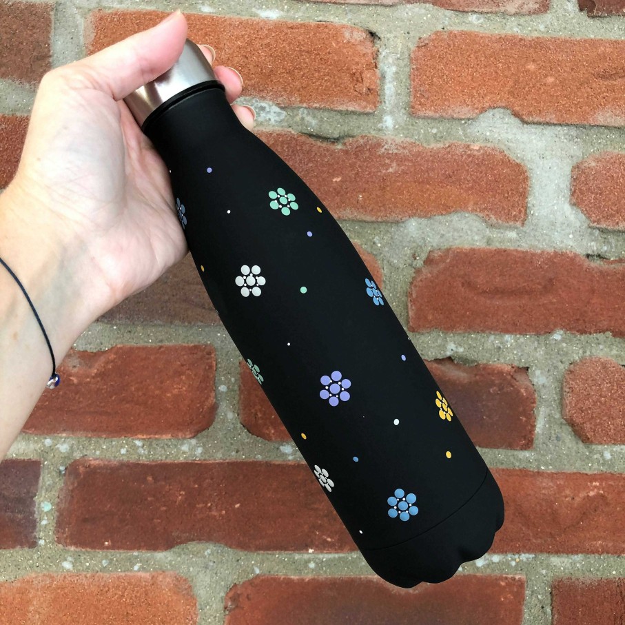 Gifts The Artful Dotter | Hand Painted Dot Mandala Thermal Water Bottle: Ditsy Floral