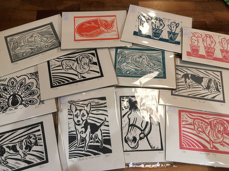 Gifts Sophie R Warren Prints | Unframed Limited Edition Lino Prints - 1 - Assorted