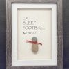 Gifts Pebble Art Design | Eat Sleep Football - Small