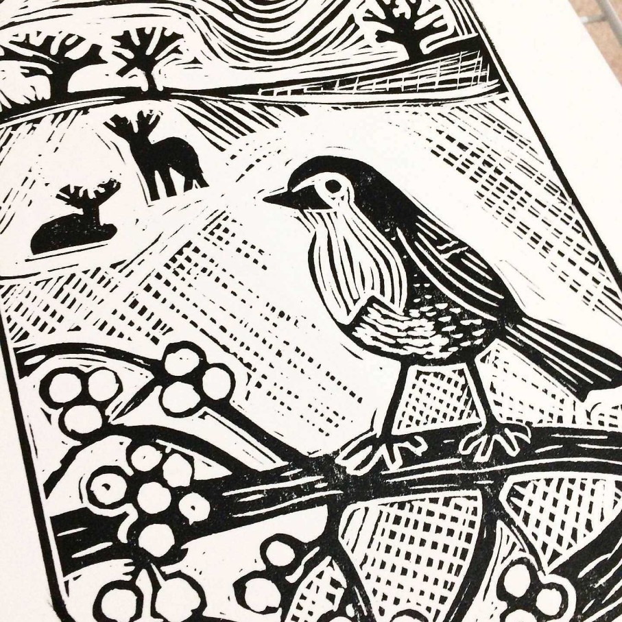 Gifts The Northern Printcess | Winter - Lino Print