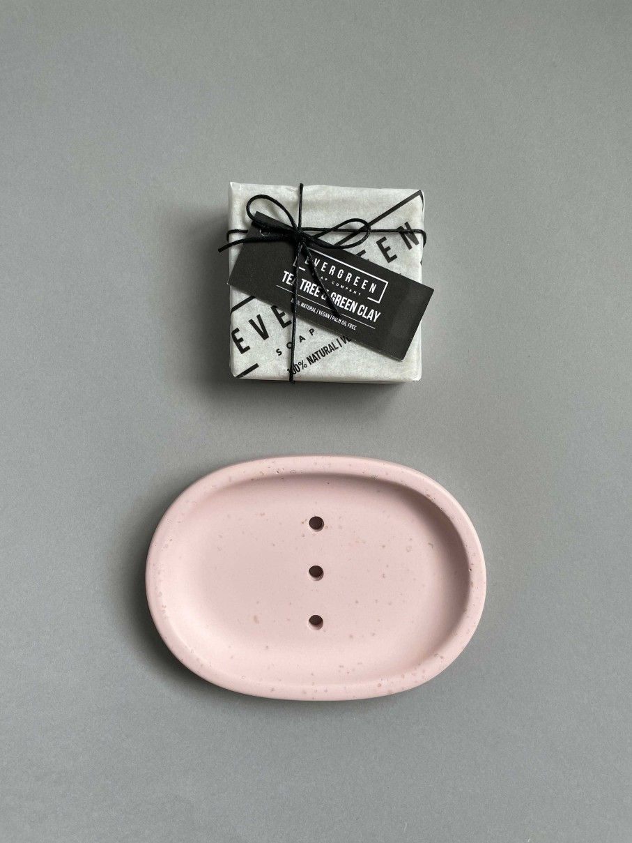 Bath & Body Studio Octave | Handmade Oval Soap Dish With Soap Bar