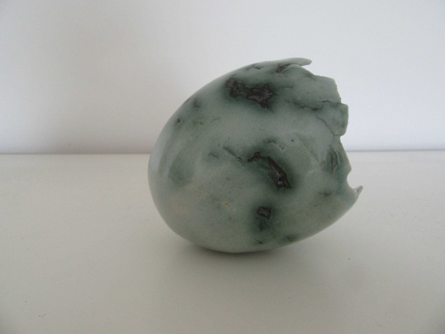 Ceramics & Pottery Down to Earth Ceramics | Green Stoneware Egg Form