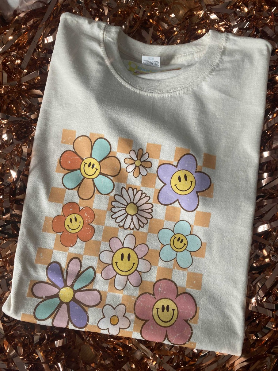 Accessories The Mellors Create | Checkered Flowers Tshirt , Small