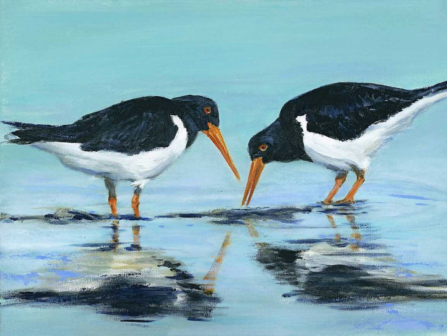 Gifts Judy Flanagan Art | Oyster Catchers Ii - Card