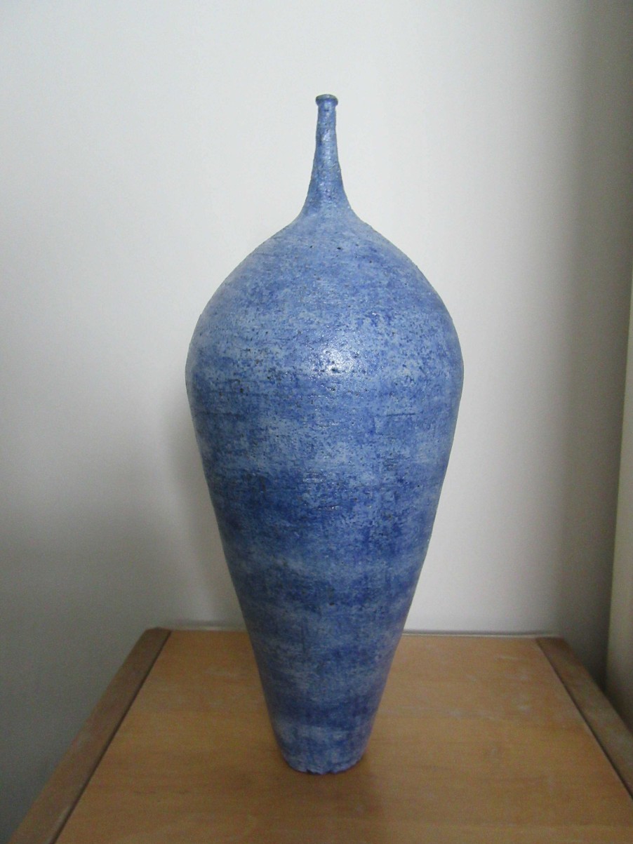 Ceramics & Pottery Down to Earth Ceramics | Blue Stoneware Bottle