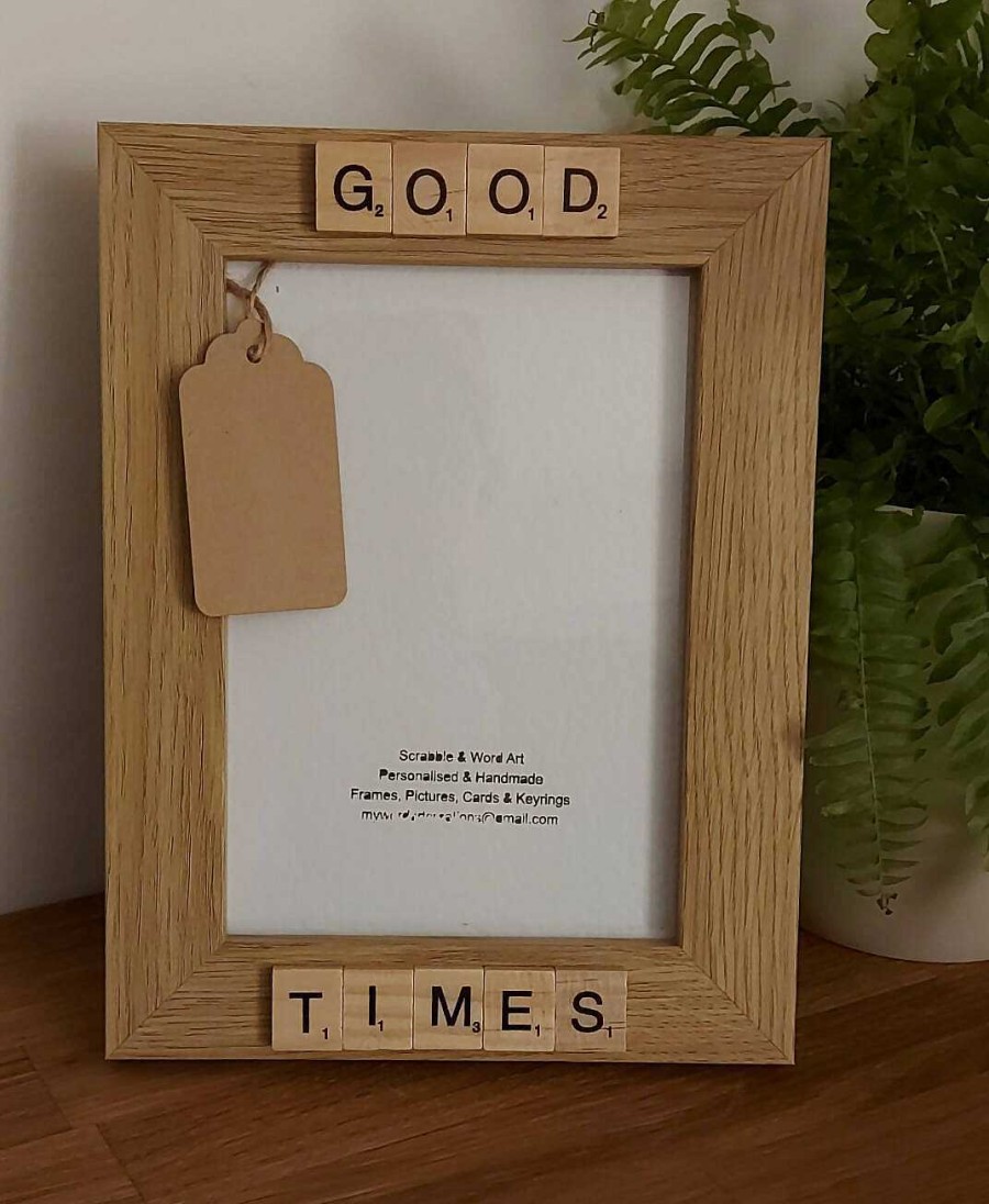 Gifts My Word Art Creations | Good Times 7 X 5 Scrabble Frame