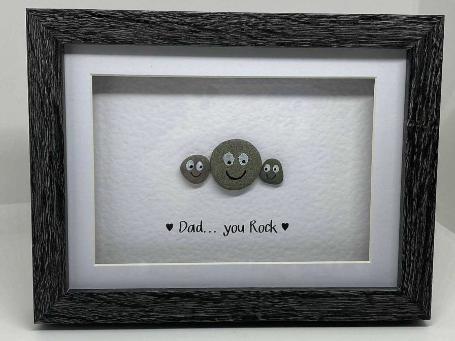 Gifts Pebble Art Design | Daddy /Dad You Rock - Small