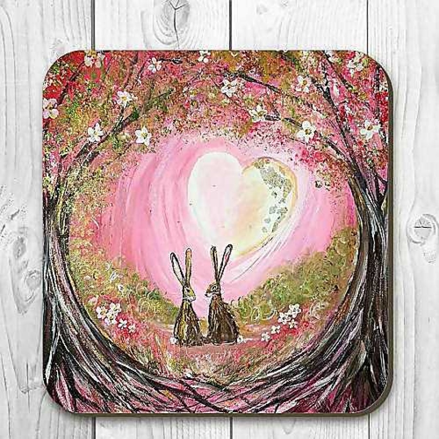 Gifts Emma Bateman Art | Entwined Hearts - Coaster