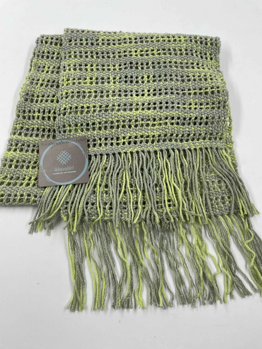 Accessories Weavable1 | Handwoven Moss Closed Leno Scarf