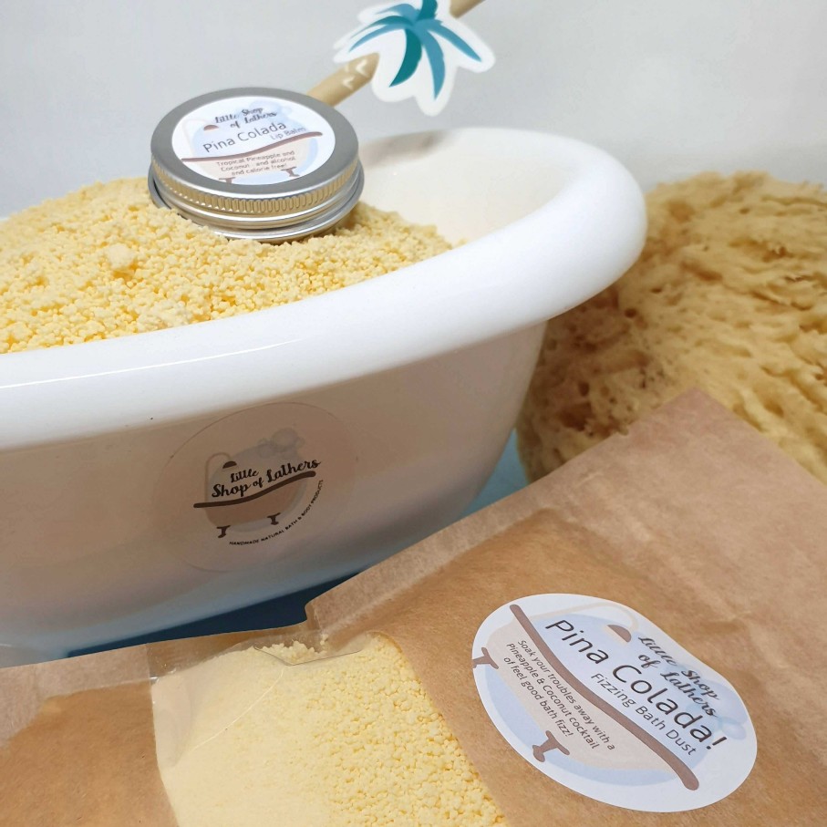 Bath & Body Little Shop of Lathers | Pina Colada Fizzing Bath Dust